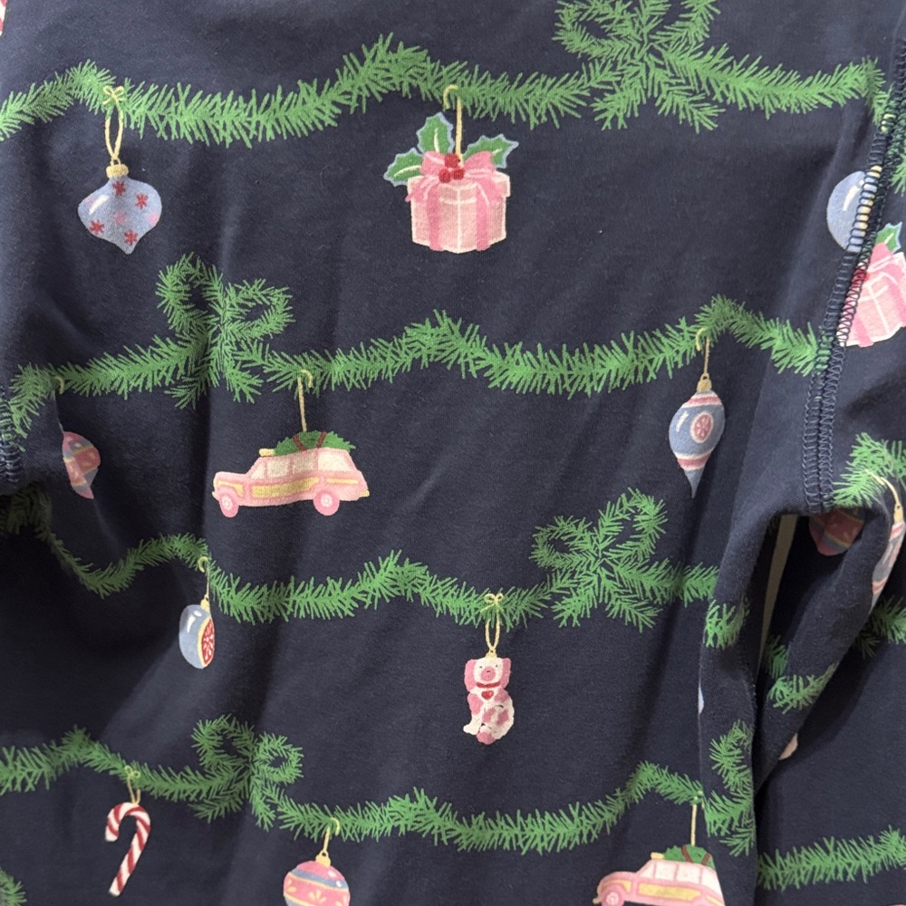 The Beaufort Bonnet Company Navy and Pink Kids Pajama Top - Picture 9 of 9